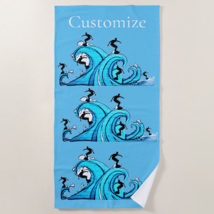 Surfers Everywhere Thunder_Cove Beach Towel