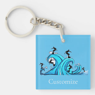 Surfers Everywhere Thunder_Cove Key Ring