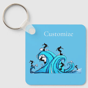 Surfers Everywhere Thunder_Cove  Key Ring