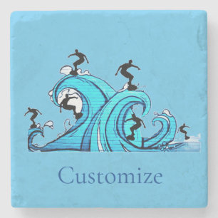 Surfers Everywhere Thunder_Cove Stone Coaster