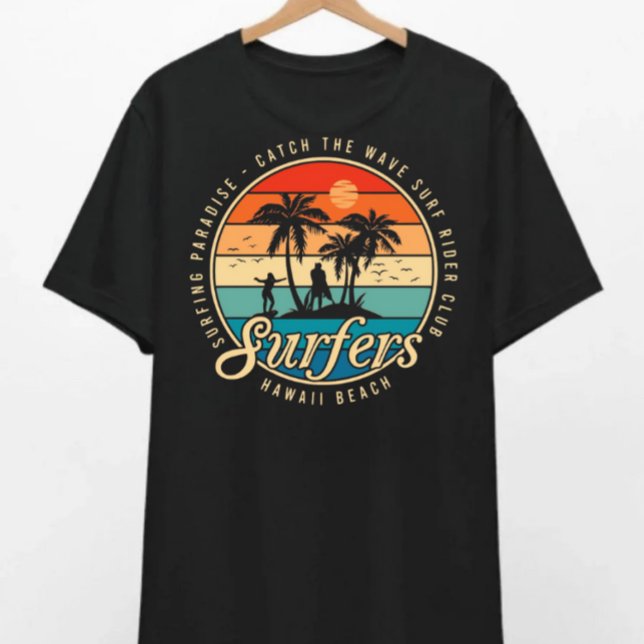 Surfers Hawaii Beach T-shirt  (Creator Uploaded)