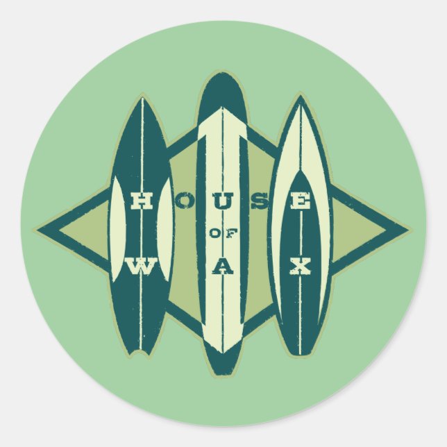 Surfer's House of Wax Classic Round Sticker (Front)
