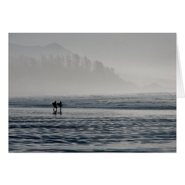 Surfers in the mist. (Front Horizontal)