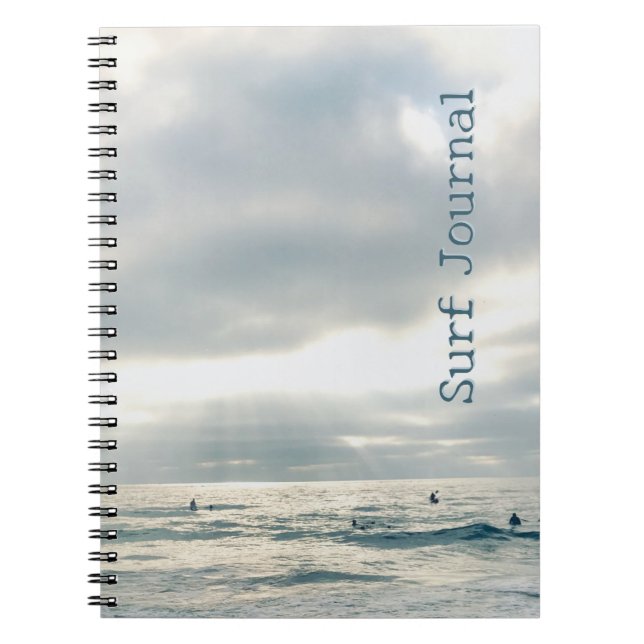 Surfers in the Ocean Notebook (Front)