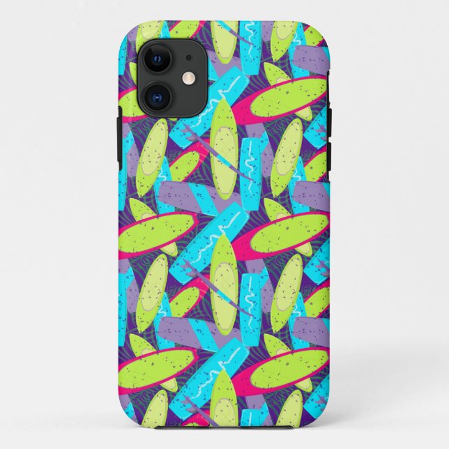 Surfer's Multi Coloured Surfboard Print Case-Mate iPhone Case (Back)