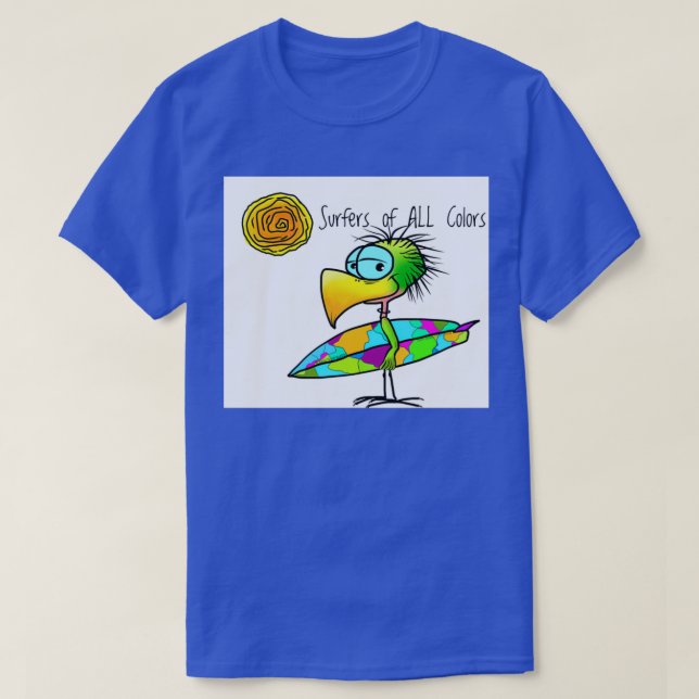 Surfers of all colors T-Shirt (Design Front)
