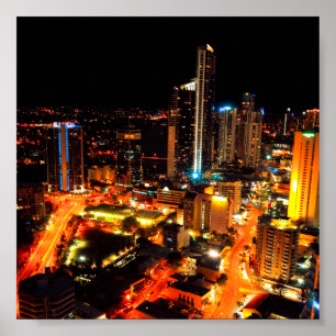 Surfers Paradise Gold Coast Australia City Lights Poster