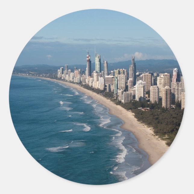 Surfers Paradise Gold Coast Queensland Australia Classic Round Sticker (Front)