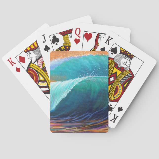 Surfers View of the Barrel Playing Cards (Back)
