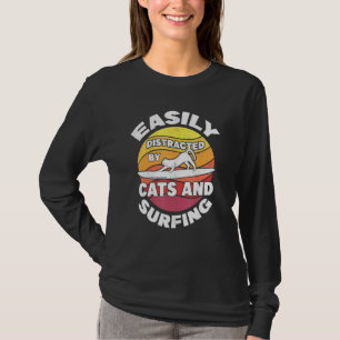 Surfers Women Surf Kitten Surfer Cats And Surfing T-Shirt