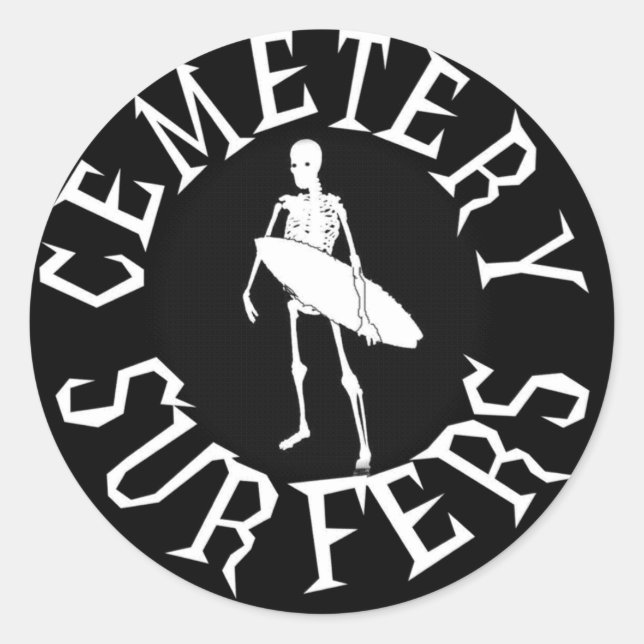surferssticker classic round sticker (Front)