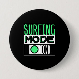Surfing  7.5 cm round badge