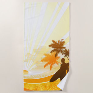 Surfing 7 Beach Towel