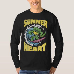 Surfing Alligator Summer Crocodile T-Shirt
