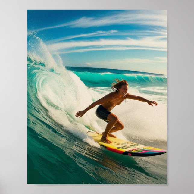 Surfing an American sea Poster (Front)