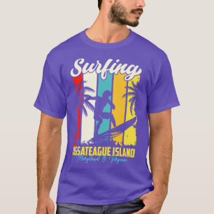 Surfing Assateague Island Maryland and Virginia T-Shirt