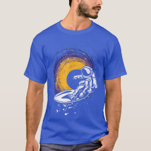 Surfing Astronaut - Galaxy Planets Space Spaceship T-Shirt