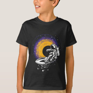 Surfing Astronaut - Galaxy Planets Space Spaceship T-Shirt