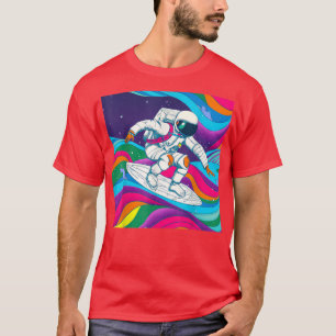 Surfing Astronaut Hang 10 Galaxy boarding Surfer U T-Shirt