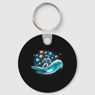Surfing Astronaut Moon Space Shirt Galaxy Shirt Sp Key Ring