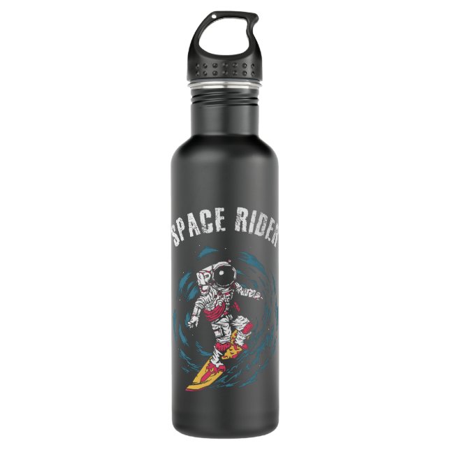 Surfing Astronaut Space Rider Surfer 710 Ml Water Bottle (Front)