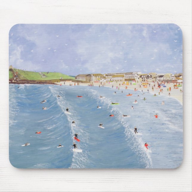 Surfing at Porthmeor Mouse Mat (Front)