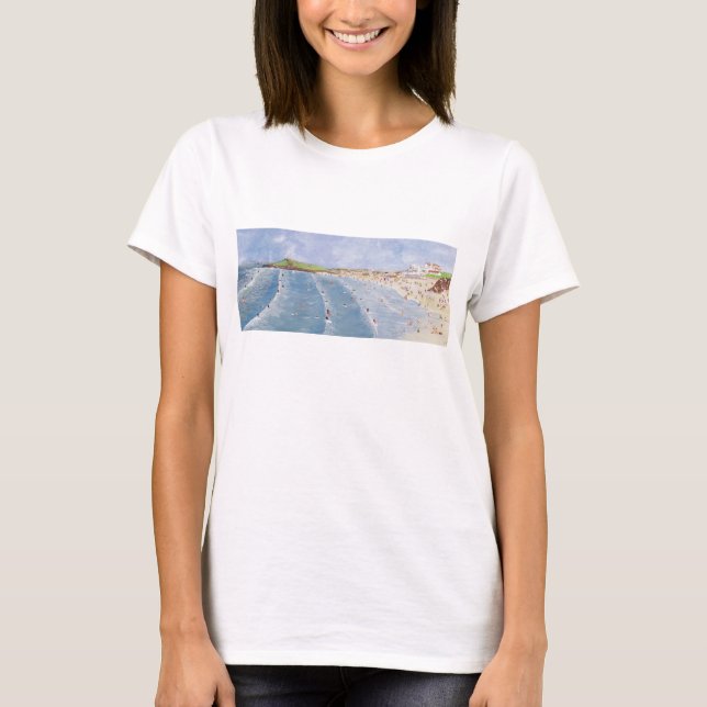 Surfing at Porthmeor T-Shirt (Front)