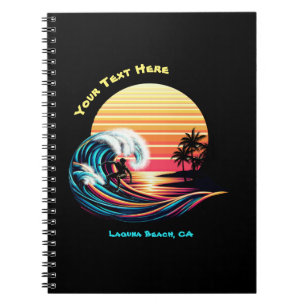 Surfing at Sunset- Notebook