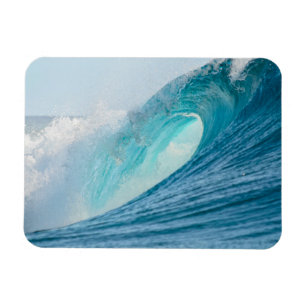 Surfing barrel wave breaking rectangular magnet