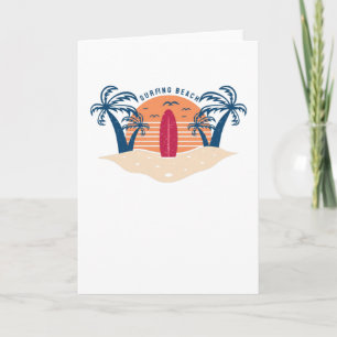 Surfing Beach Card
