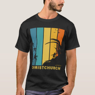 Surfing Beach Christchurch Canterbury New Zealand T-Shirt