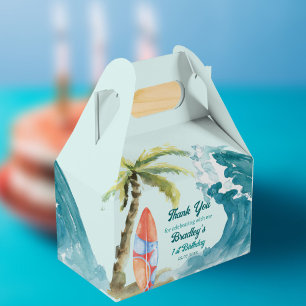 Surfing beach nautical beach tropical party  favour box