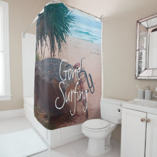 Surfing Beach Ocean Surfer Shower Curtain
