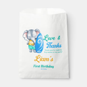 Surfing beach ocean tropical summer birthday favour bags