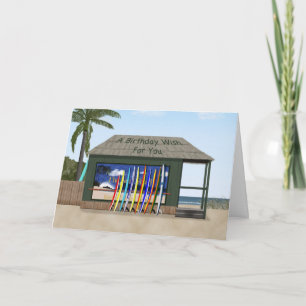 Surfing birthday card