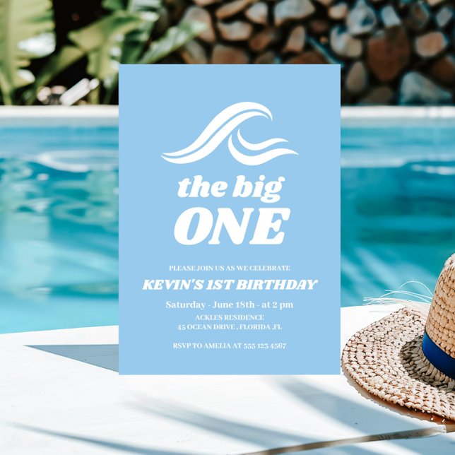 Surfing Birthday , The Big One Invitation (Creator Uploaded)