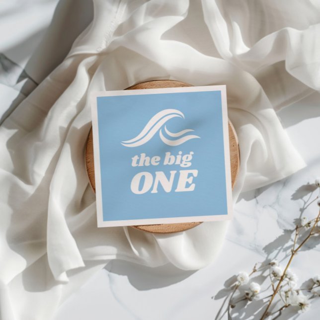 Surfing Birthday , The Big One Napkin (Creator Uploaded)