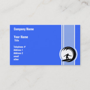 Surfing; Blue Business Card