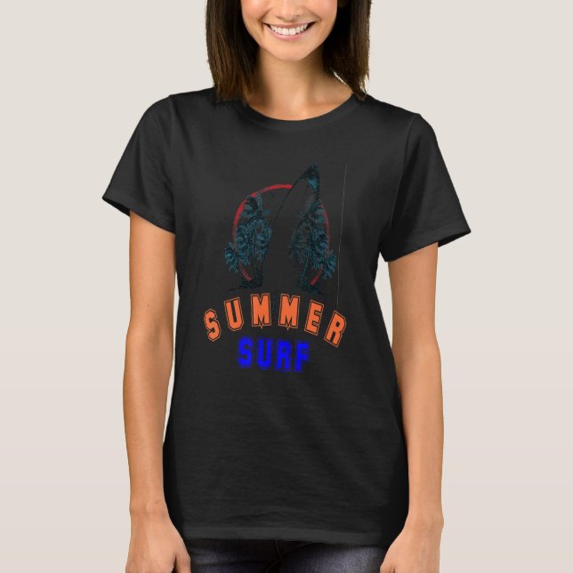 Surfing Board Hawaiian Swimsuit For Women Men Suns T-Shirt (Front)