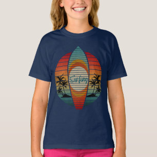 SURFING BOARD SUMMER SUNSET BEACH T-Shirt