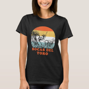 Surfing Bocas Del Toro Vintage Retro Surfer Vacati T-Shirt