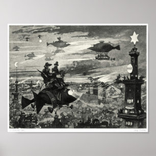 surfing book illustration poster