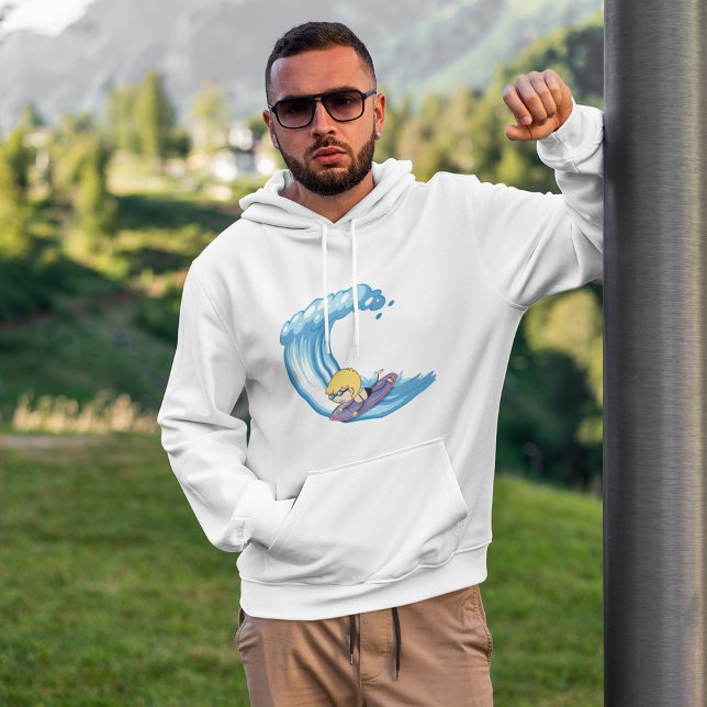 Surfing Boy Riding A Wave Hoodie (Creator Uploaded)