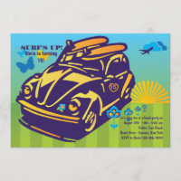 Surfing Buggy Invitation