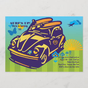 Surfing Buggy Invitation