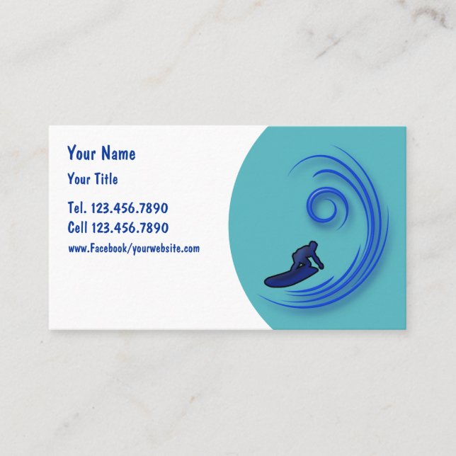 Surfing Business Cards (Front)