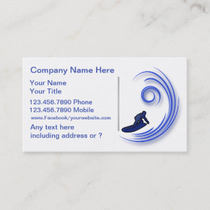Surfing Business Cards New