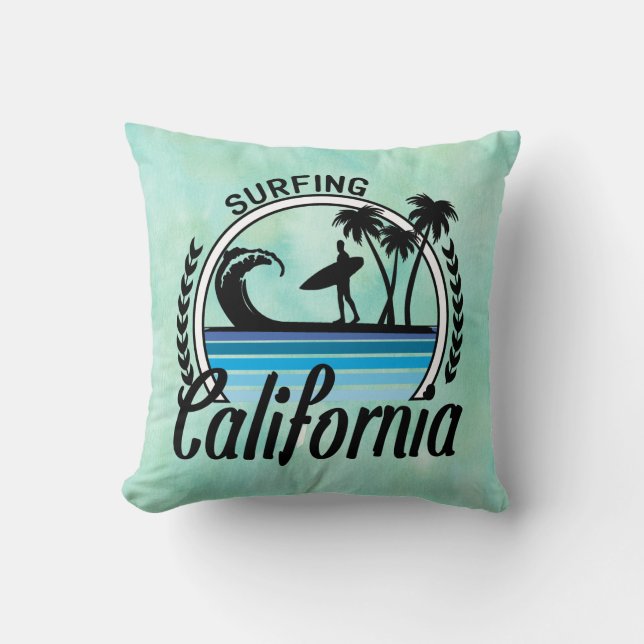 Surfing California Cushion (Front)