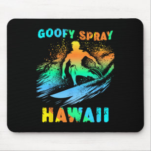 Surfing California Funny Goofy Foot Graphic Surfer Mouse Mat