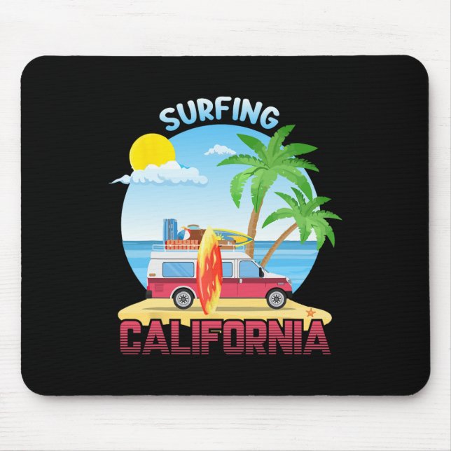Surfing California  Mouse Mat (Front)